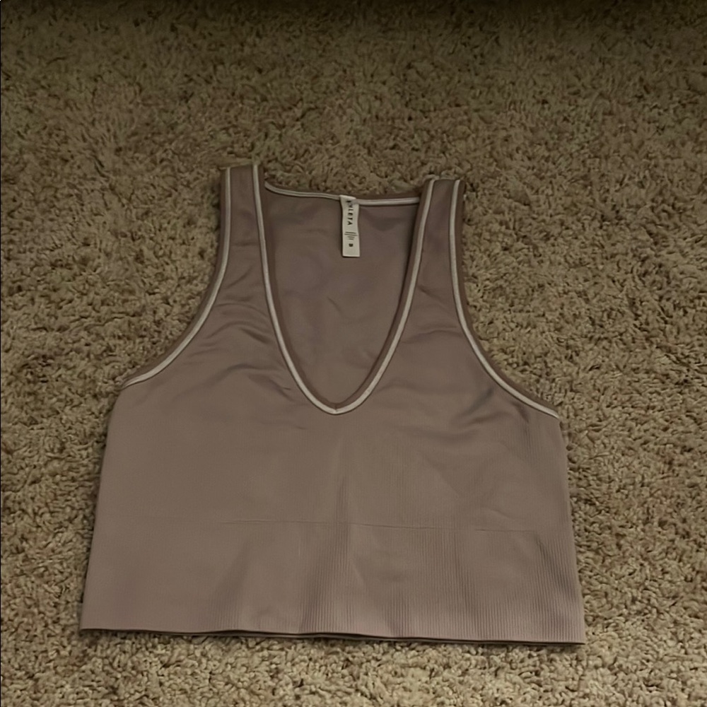 Athleta Ribbed Mauve Tank Top
